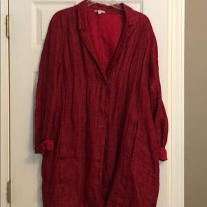 100 organic linen Eileen Fisher jacket